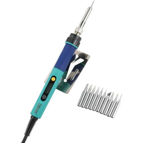 936d LCD Digital Adjustable Temperature Electric Soldering Station EU Plug+10/PCS Solder Tip Replace HAKKO 936 Soldering Station