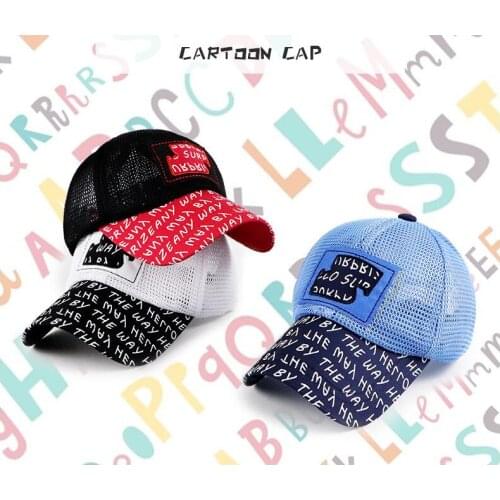 Childrens hat summer new sunshade Cartoon mesh cap boys and girls hat