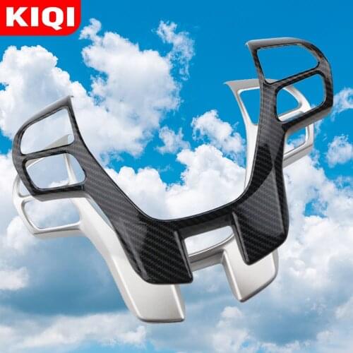 KIQI Car Steering Wheel Cover for Ford Everest Explorer Endeavour Ranger 2015 - 2019 Steering Wheel Trim Sticker Accessories