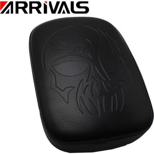 Motorcycle Pillion Pad Seat 8 Suction Cup Solo Rear Seat Passenger Saddle For Harley Cruiser Chopper Custom