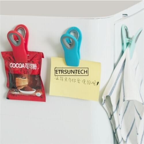 100pcs Multifunction Bag Chip Clips Fresh Food Clips Refrigerator Magnet Clips Seal Grip for Kitchen Seal