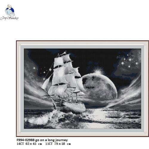 Joy Sunday Go On a Long Journey,Counted Printed On Fabric DMC 14CT 11CT Cross Stitch kits, Embroidery Needlework Sets Home Decor