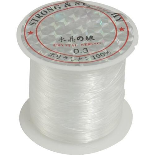 Beading Thread 0.3mm Dia. Clear Nylon Fishing LIne Spool 17 Lbs