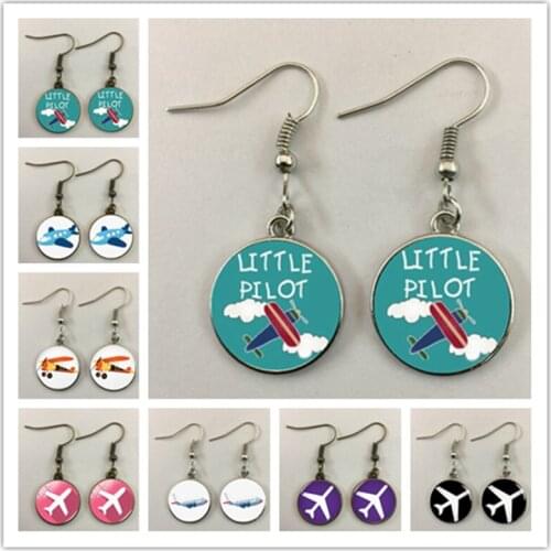 New Fashion Earrings Airplane Pilot Aviation Earrings Traveler Gifts Stewardess Earrings Jewelry Gifts