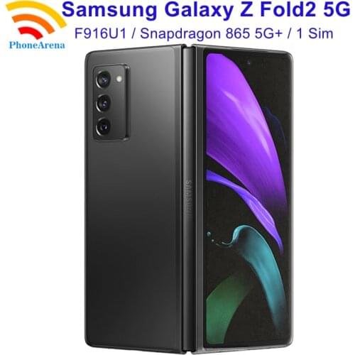 Original Samsung Galaxy Z Fold2 Fold 2 5G F916U F916U1【90% New】7.6" RAM 12GB ROM 256GB NFC Snapdragon 865 5G+ Cell Phone