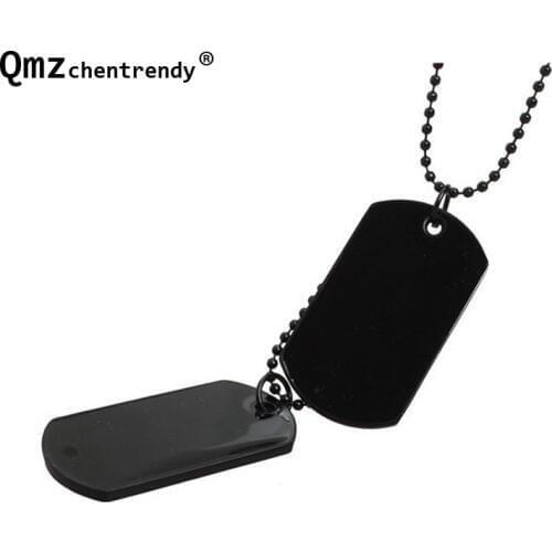 Stainless Steel Army Double Navy Dog Tag Pendant Necklaces Hip hop Classical Fashion Men Necklace Jewelry High Polished