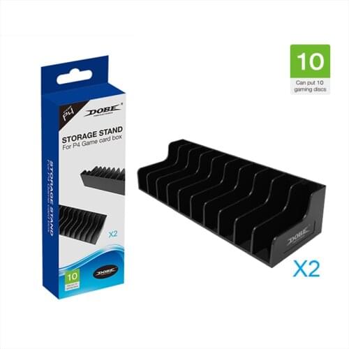 2 Pcs/set for PS4 ProGame CD Discs Storage Display Stand Bracket Holder Accessories for PS4 Slim Game Disk Box