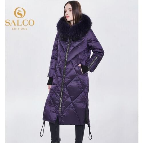 SALCO In 2020, the latest best-selling natural animal fur pearl cotton long coat, warm jacket jacket