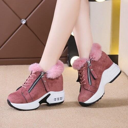 SHEBUYER Women's Wedge Ankle Boots