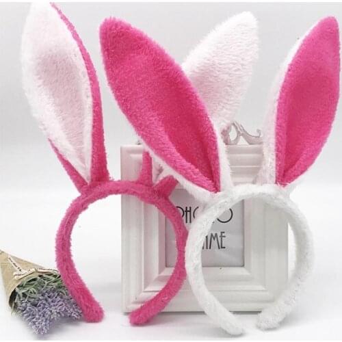 Cute Rabbit Ear Headband Prop Plush Hairband Dress Party Hairband Bunny Adult Gift Kids Decorations Costume Ear For Home Ea A2R4