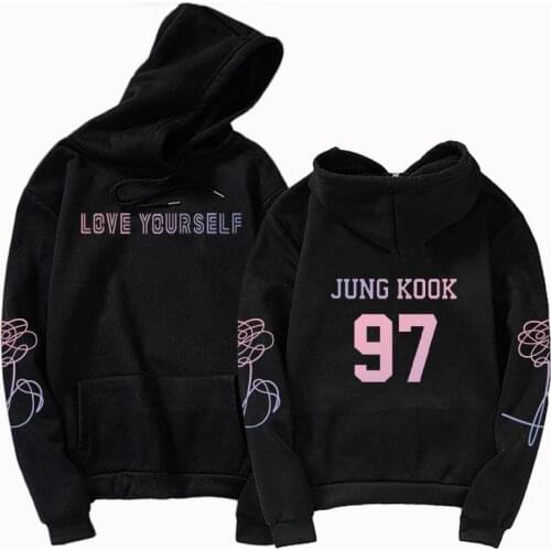 Bangtan boys kpop hoodie sweatshirt jung kook suga v love yourself Unisex hoody K-POP korean casual harajuku clothes