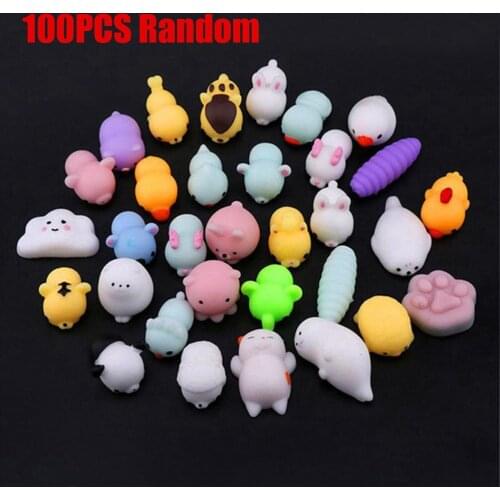 100PCSMini Change Color mochi Cute Cat Antistress Ball Squeeze Rising Mochi Soft Sticky Stress Relief Toys Funny Gift mochi Toys