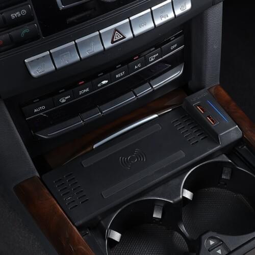 15W QI car wireless charger for Mercedes Benz W212 E Class 2010 2013 2014 2015 fast charger phone charger charging holder