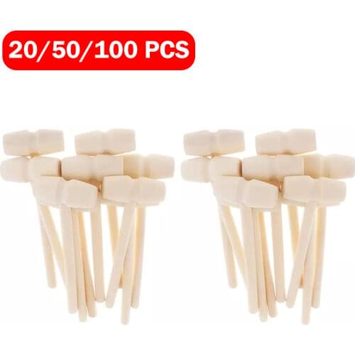 20/50/100PCS Wooden Hammer Mallet 14x4.5cm Chrildren Mini Toy Wooden Cavel DIY Unfinished Painted Wood Supplies Craft Wood