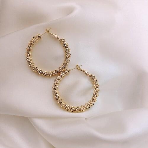 2020 Korean hot fashion jewelry simple exaggeration big circle metal hoop Earrings modern female Earrings