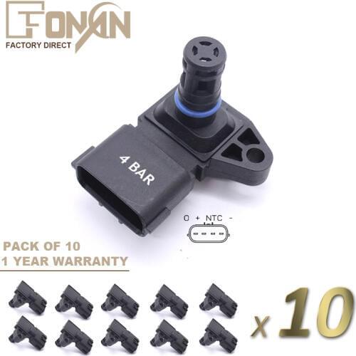 4Bar 80018383 5WK96841 2045431 Manifold Intake Air Pressure MAP Sensor For Renault Peugeot 405 Kia Pride Hyundai Citroen