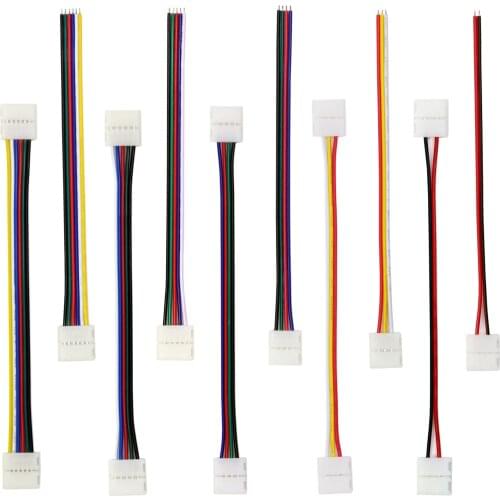 5pcs 2pin 3pin 4pin 5pin 6pin LED Strip Connector for RGB RGBW RGBWW 3528 5050 LED Strip Light Wire Connection Terminal Splice