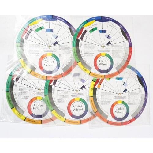 5pcs Miroblading Color Wheel Guide Tebori Tattoo Pigment Color Palette Permanent Makeup Cosmetic Auxiliary&Accessoriess