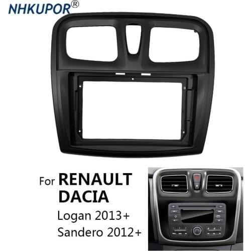 Car Radio Fascia For RENAULT Logan Sandero Auto Stereo Android Head Unit Dash Panel Mounting Frame Kit Trim Bezel Faceplate