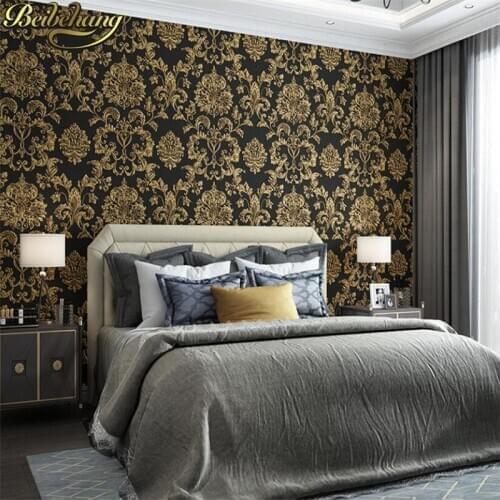 Beibehang European - style garden vertical stripes AB version non - woven wallpaper living room bedroom background wall paper