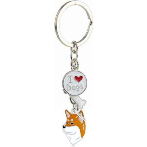 Akita dachshunds dog Pendant Keychain DIY Jewelry Charm Bag gifts Car Key Ring Women Men Key Chains gifts