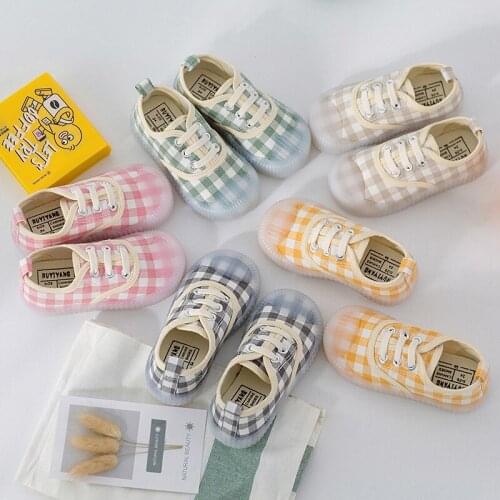 Kids Girls Canvas Shoes Children Boys Indoor Shoes Cloth Casual Shoes Kids Cute Soft Bottom Sneakers Mixed Color SMZ001