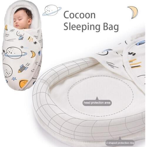 Baby Sleeping Bag Ultra-Soft Cotton Newborn Receiving Blanket Infant Boys Girls Clothes Sleeping Nursery Swaddle Wrap
