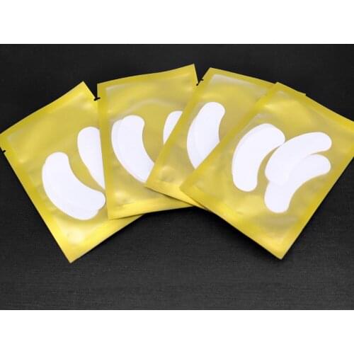 DHL Shipping Hot sell 2000 pairs/box Eye pads for eyelash extension Gel Patches gold bag Eye Stickers Makeup Tools