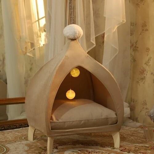 Durable wear-resistant cats nest four seasons universal enclosed pets nest cats House villa high rebound cotton small dogs N