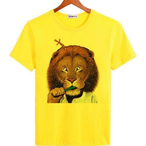 BGtomato The King lion t shirts funny style 3D cartoon shirts summer casual tshirt men original brand animal t-shirt