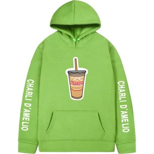 New Harajuku Lce Coffee Splatter Hoodies Sweatshirts Mene Women Hip Hop Streetwear Charli DAmelio Pullover Unisex Tracksuit Tops