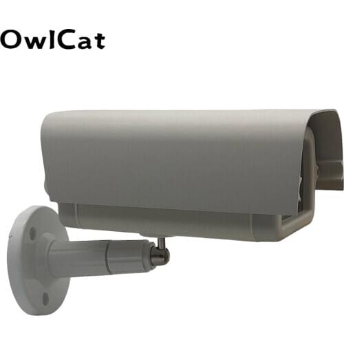 Indoor Outdoor Aluminum/Plastic House CCTV Camera Housing Protect Case w/ brakit Plastic Bracket for Video Surveillance Cameras