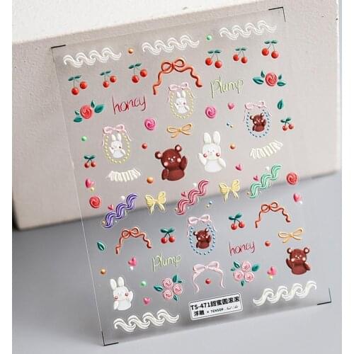 Nail Sticker Decals Sliders Good Adhesion High Penetration Mini Cartoons Image Charm Design Nail Slide Decal Decorations