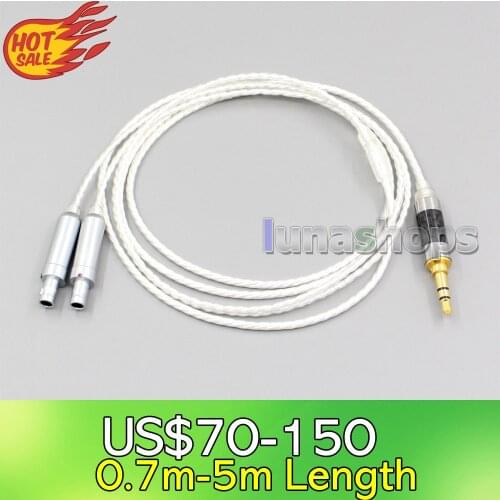 LN004821 3.5mm OCC + Silver Plated Copper Cable For Sennheiser HD800 HD820 HD820s Headphone Headset