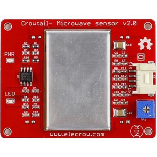 Elecrow Crowtail Microwave Sensor V2.0 Module Electronics DIY Microwave Detector Automatic Door Control Switches for Arduino