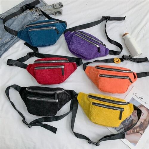 2021 new corduroy chest bag casual joker ladies chest messenger bag simple small bag fashion shoulder bag clutch bag purse