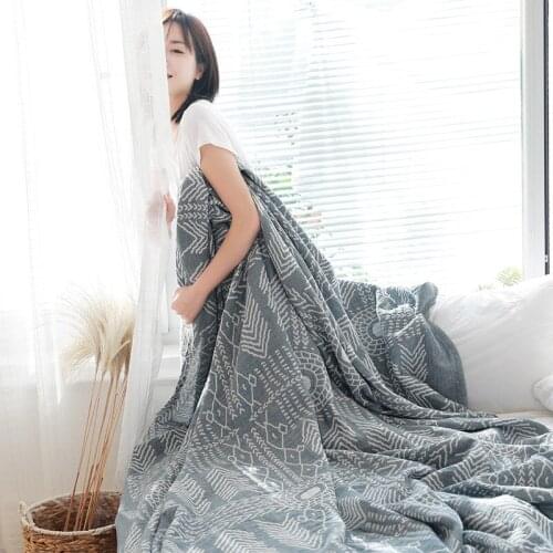 New throw blanket cotton gauze towel quilt student dormitory summer Bedspread single double sofa blanket soft couple bed cover