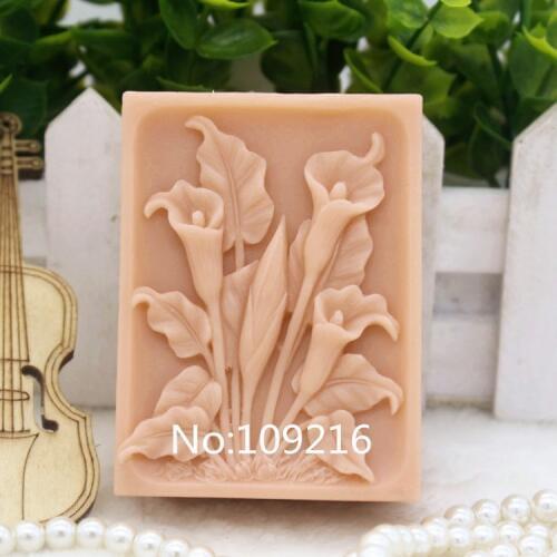 New Product!!1pcs Small Lily (zx149) Silicone Handmade Soap Mold Crafts DIY Mould