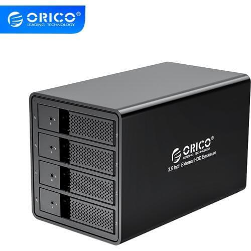ORICO 95 Series 4 Bay 3.5'' SATA to USB 3.0 HDD Docking Station For 64TB With 150W Internal Power Adaper Aluminum HDD Case