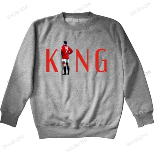 Autumn winter hoodies Men hoodies men Funny sweatshirt Eric Cantona The King Man crew neck hoodie