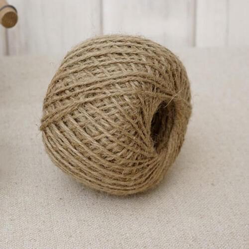 Woven 30cm/Roll Natural Hemp Rope DIY Tag Label Hang Rope Wedding Home Accessories Decorative Twine Jute String Gardening Cord