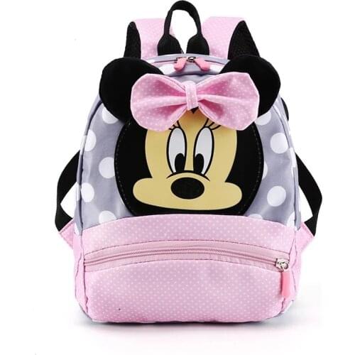 Disney Cartoon Backpack For Baby Boys Girls Minnie Mickey Mouse Children Lovely Schoolbag Kindergarten Schoolbag Kids Gift