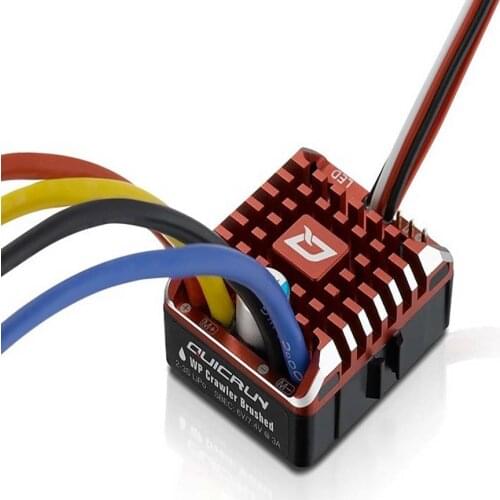 Hobbywing Quicrun WP1080 80A Tracked Waterproof Brushed ESC Build BEC 2-3S Lipo with LED Programming Card for 1/10 1/8 RC Car