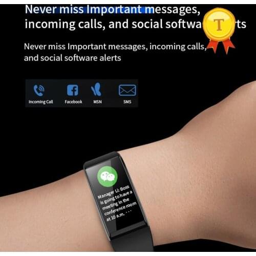High Brightness Color touch Screen sports Smart Band Heart Rate Blood Pressure Smart Bracelet Wristband SMS calls Notification
