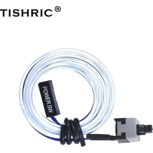 TISIRIC 10pcs 50cm Host Computer PC Motherboard Power Switch button SW On/OFF Cable Reset Adapter Cord Mining Miner