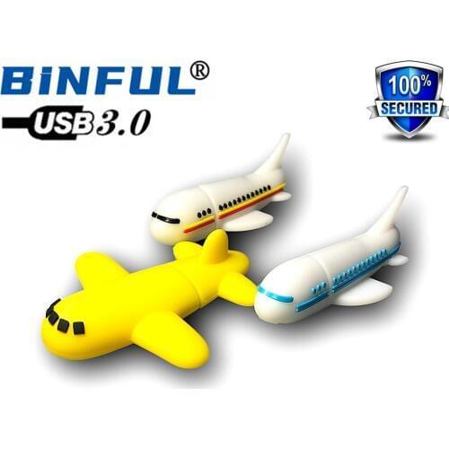 BINFUL USB 3.0 Fast plane Civil aircraft usb flash drive Cartoon 16GB 32GB 64G 128G 256GB pen drive usb memory stick u disk Gift