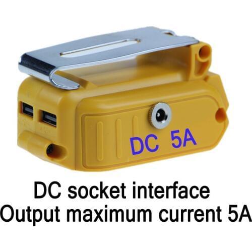Battery Charger Accessory USB Converter For DEWALT 18V 20V Li-Ion Battery Converter with two USB 5A high quality