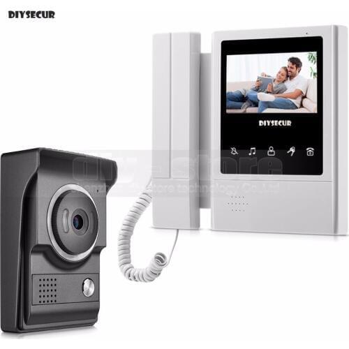 DIYSECUR 4.3inch Video Intercom Video Door Phone 700TV Line IR Night Vision HD Camera for Home Office Factory New