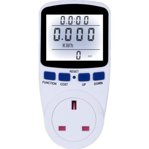 UK Besegad Plug Energy Power Meter Voltage Watt Volt Meter Digital Wattmeter Power Hertz Analyzer Electricity Monitor Display