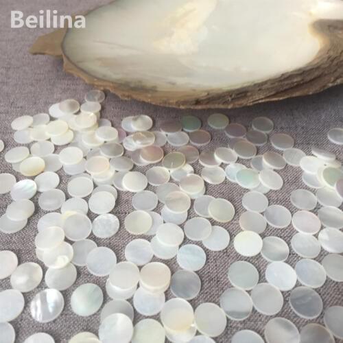 1lot(50pcs) 10mm white Natural mother of pearl shell for musical instrument accessories and home crafts decoration materials
